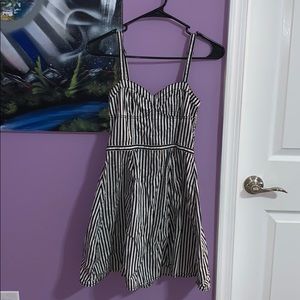 Striped mini dress.